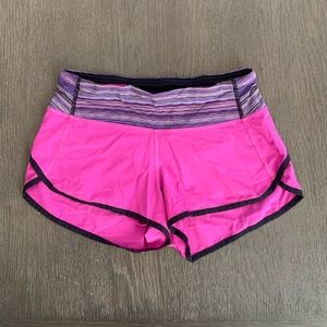 Purple lulu athletic shorts